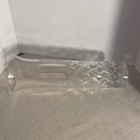 Vintage Lead Crystal Vase Diamond pattern clear glass 10.5 in tall - Picture 14 of 16